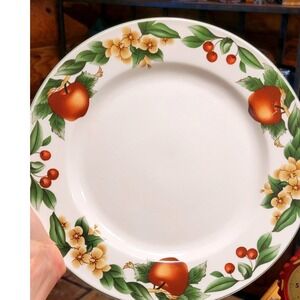 Set 5 Dinner Plates Cades Cove Collection By Citation Plate Apple Cherry Floral